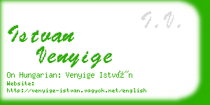 istvan venyige business card